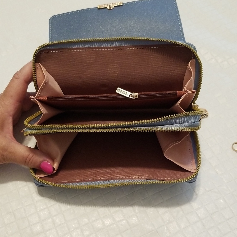 Small crossbody wallet light blue - Picture 4 of 5